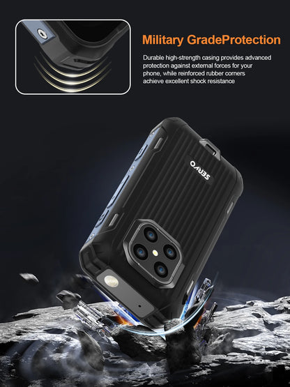 SERVO TANK500 IP68 Waterproof Mini Smart Phone 4G LTE Android 12 RAM 6GB ROM 128GB PTT Network Intercom Small Rugged Smartphones