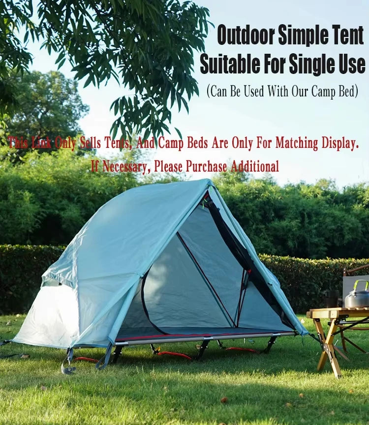 Outdoor Camping Off-The-Ground Tent Portable Single Tent Aluminum Alloy Folding Mosquito Net Fishing Tent