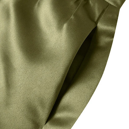 ZANZEA Bohemian Women Satin Silk Black Long Skirts Elegant Solid A-Line Party Jupes Femme Waist Zipper Oversized Casual Dresses