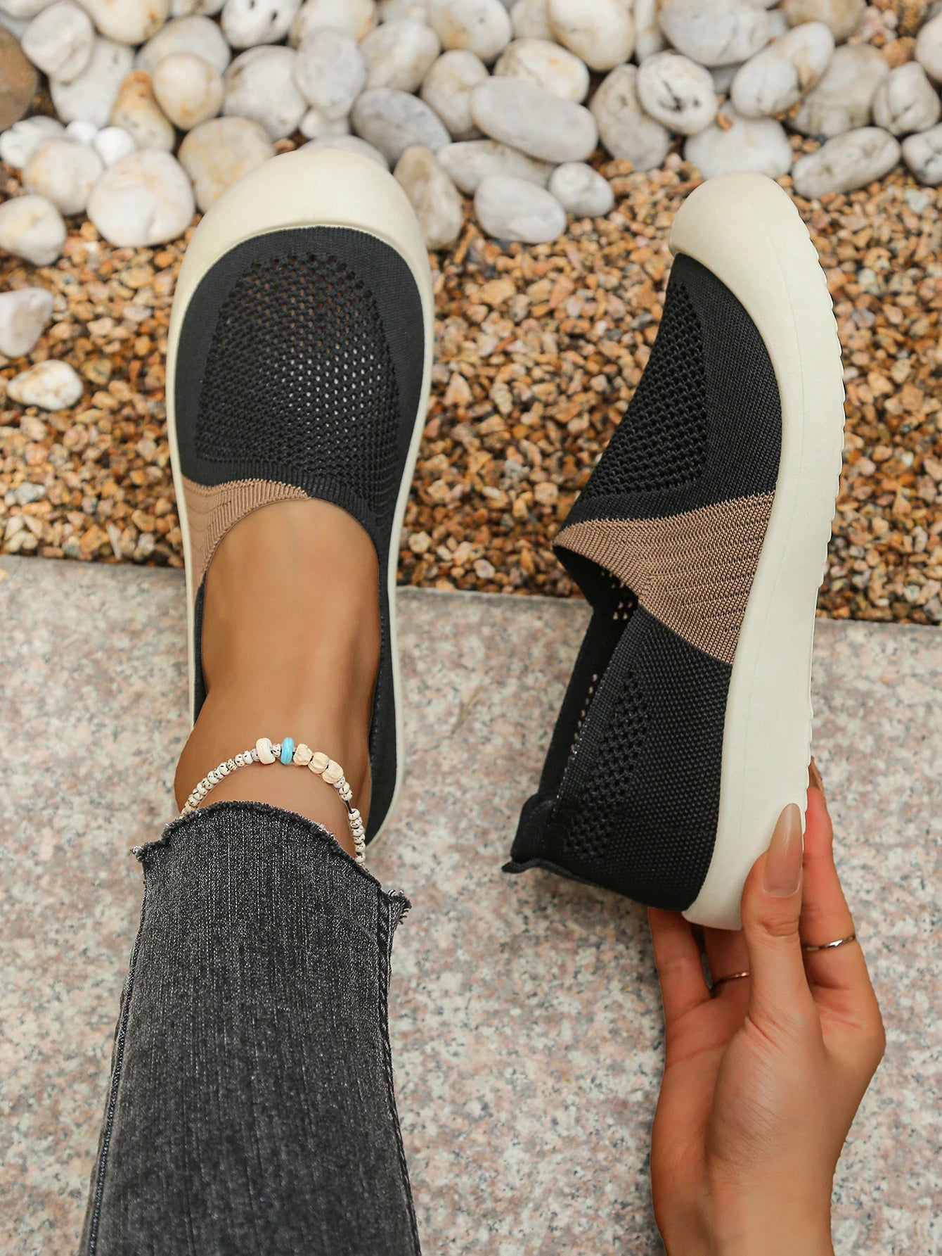 Women's shoes summer 2026  Single Shoes Dual-Tone Breathable Design Petite Fragrance Style Comfortable Footwear shoes woman