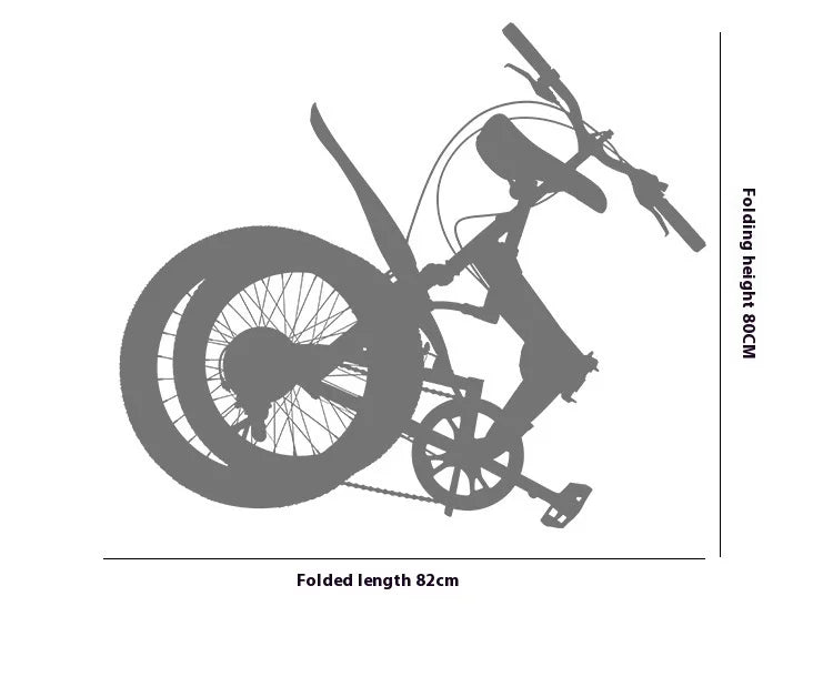 20Inch Folding Bicycle 6-Speed Double Disc Brake Geared Bicycle - Compact Travel-Friendly Bike for Easy Storage And Transport