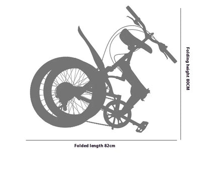 20Inch Folding Bicycle 6-Speed Double Disc Brake Geared Bicycle - Compact Travel-Friendly Bike for Easy Storage And Transport