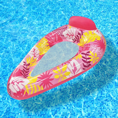 1pc Tropical Leaf Print Inflatable Pool Float PVC Water Lounger Swimming Pool Party Fun Water Floating Seat Pool Accessories