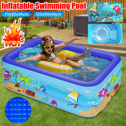 Inflatable Swimming Pool Large Family Pools Rectangle Framed Children Swimming Pool Summer Outdoor Kids Baby Bathtub Toys
