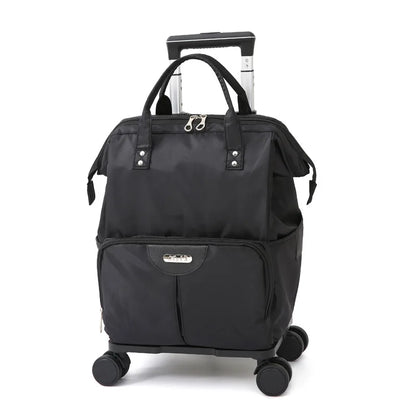 Wheeled bag for travel trolley bags Women travel backpack with wheels Oxford large capacity Travel Rolling Luggage Suitcase Bag
