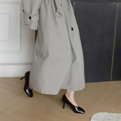 Woman Shoes Sexy Heeled For Retro Pumps French Style Leather Pumps Slip On European Spring High Heels Handmade Vintag Dress Pump
