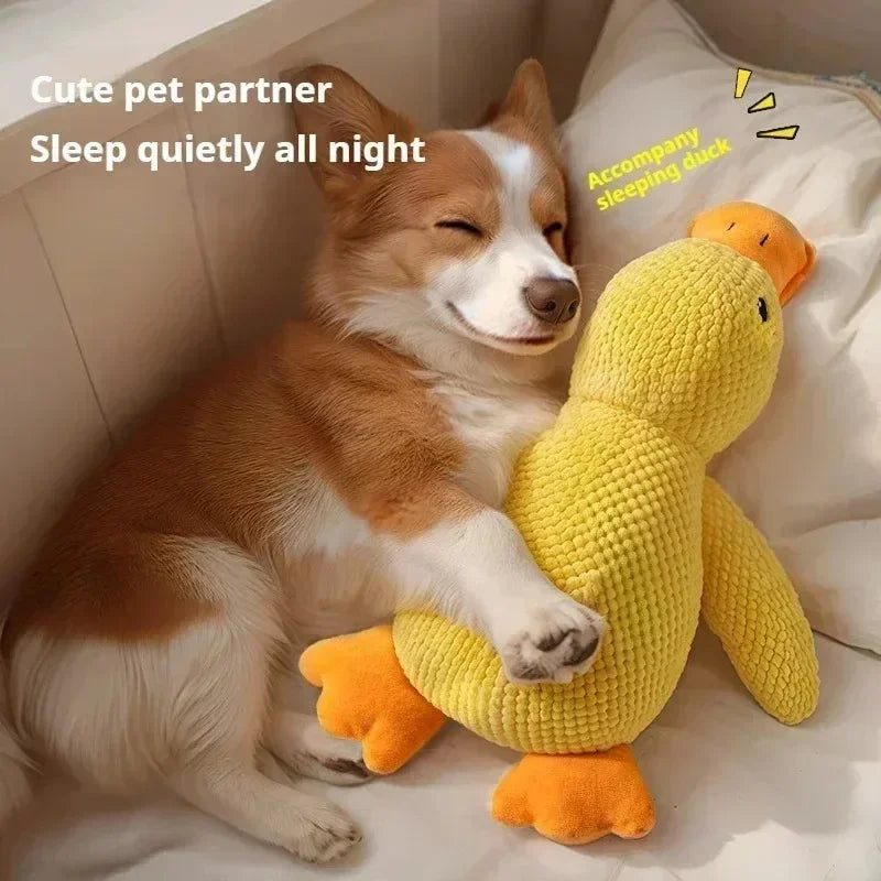 Dog~toy  plush  companion sleeping  duck  bite  resistant  teeth  grinding  sound  relief  duck  sound  toy