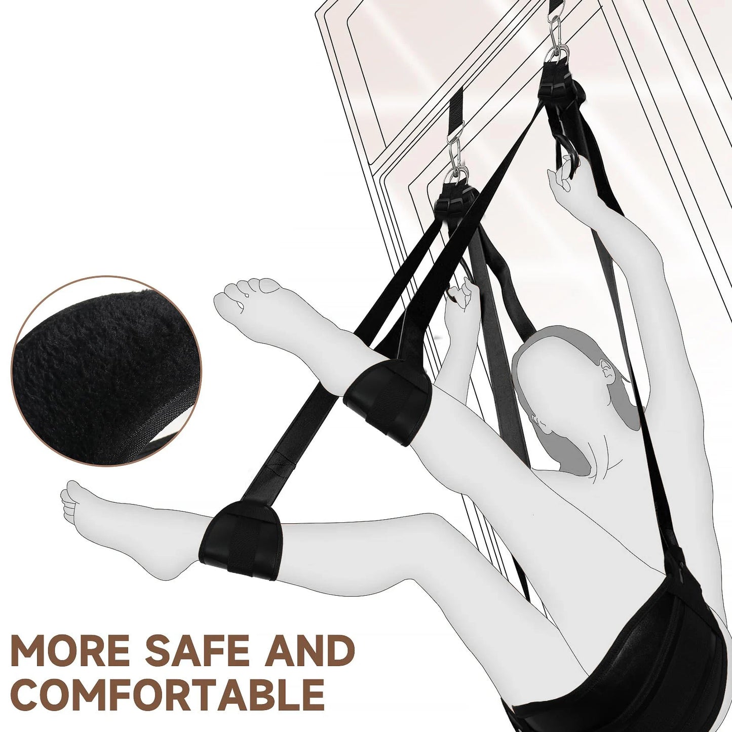 Hanging Sex Door Swing BDSM Sex Toys for Couples Fetish SM Bondage Restraints Adults Games Sex Furniture Swings Over The Door