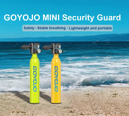 Mini Scuba Tank Diving Equipment Underwater Diving Cylinder Inflator 0.5L Outdoor Oxygen Tank 5-10 Minutes Spearfishing