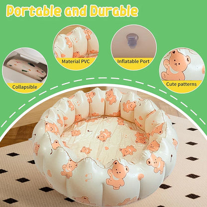 Baby PVC Inflatable Swimming Pool Portable Toy Toddler Blow Up Round Padding Pool Kid Fun Outdoor Play Sand/Water Fishing Toys