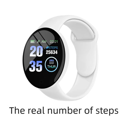 Round Digital Smart Sport Watch for Men and Women, LED, Electronic, Bluetooth, Wrist Watch for Kids, Hours, Dropshipping