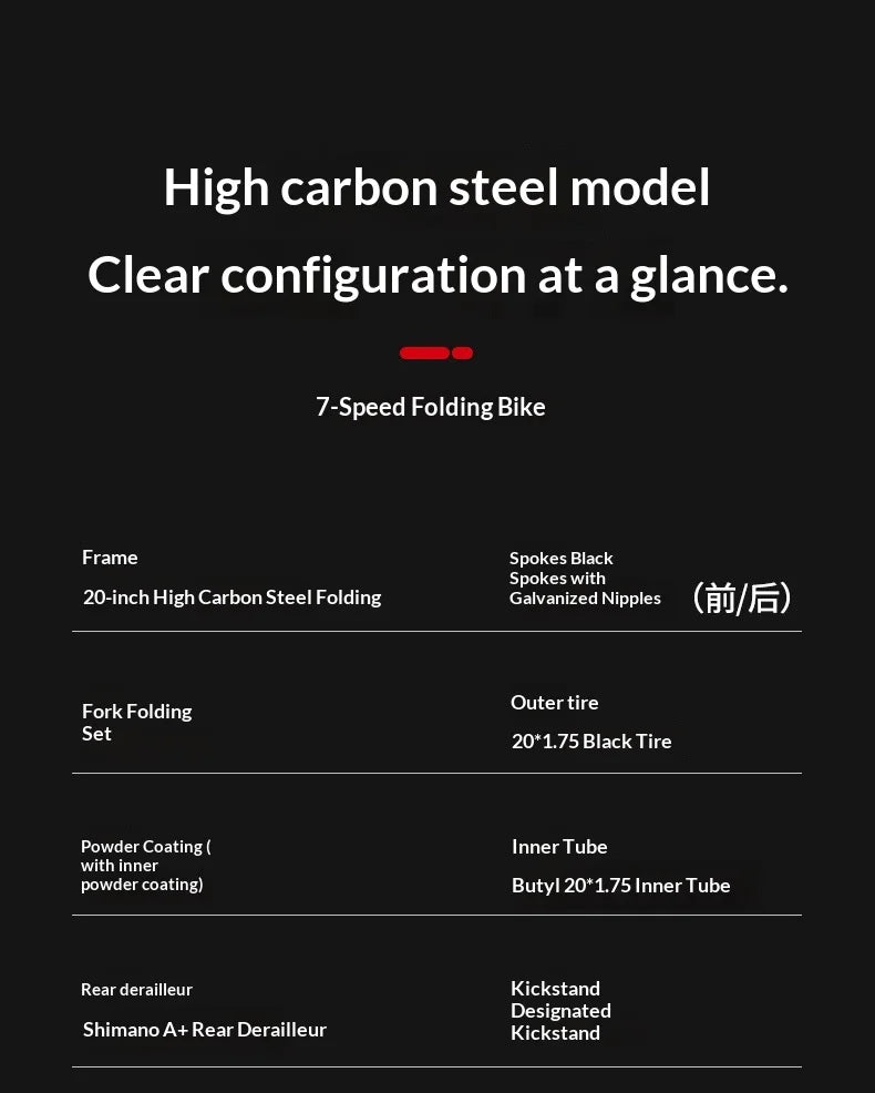 Folding Bike 20 Inch Aluminum Alloy Lightweight Commuter Bicycle 7 Speed Portable City Travel Ultralight Folding Bikes Grey