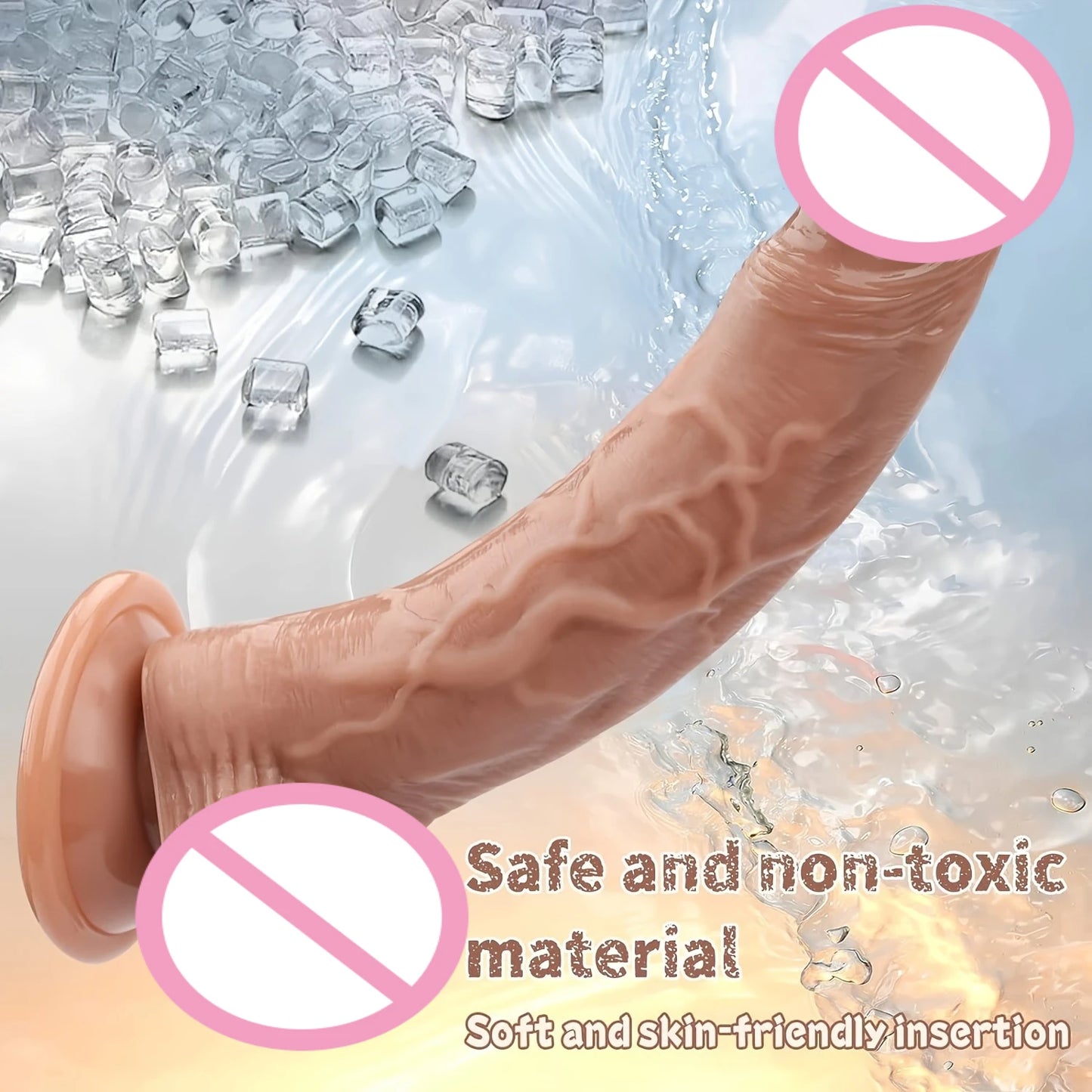 A Dildo Suitable for Beginners Butt Plug Realistic Adult Sex Toys with Strong Suction Cups, Anal Dildos  for Women and Couples