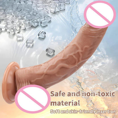 A Dildo Suitable for Beginners Butt Plug Realistic Adult Sex Toys with Strong Suction Cups, Anal Dildos  for Women and Couples
