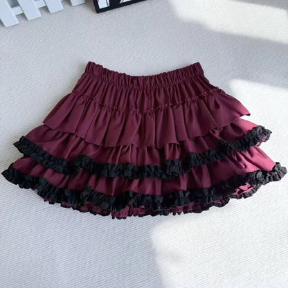 Women Pleated Bubble Mini Skirt Y2k Summer 2025 Korean Fashion Elastic Waist Puffy Short Skirt Girls Cute A Line Cake Skirt