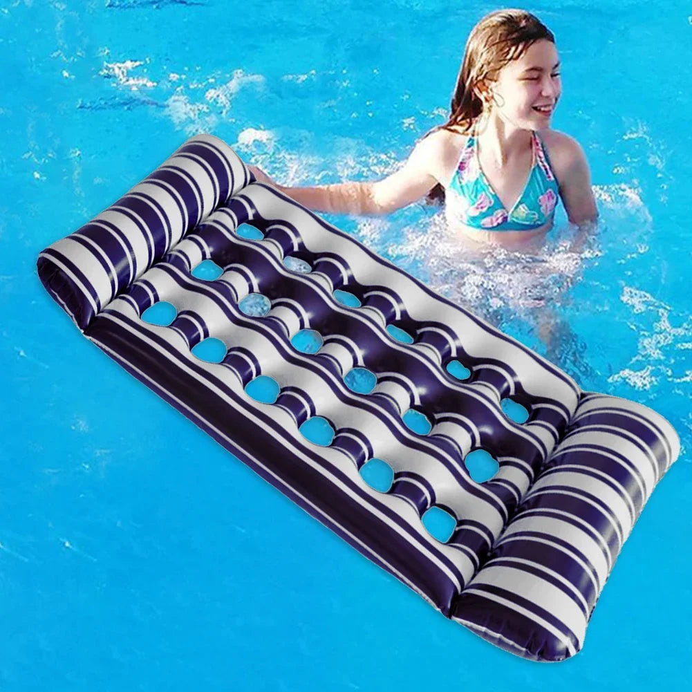 Inflatable Water Sleeping Bed PVC Floating Lounger Air Mattress Water Hammock Float Sun Lounger Swimming Pool Home Accessories