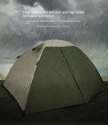 Outdoor Camping, Double Deck, Rainstorm Proof, Wind Proof, Thickened Climbing, Super Light, Hand In Hand, Camping Tent
