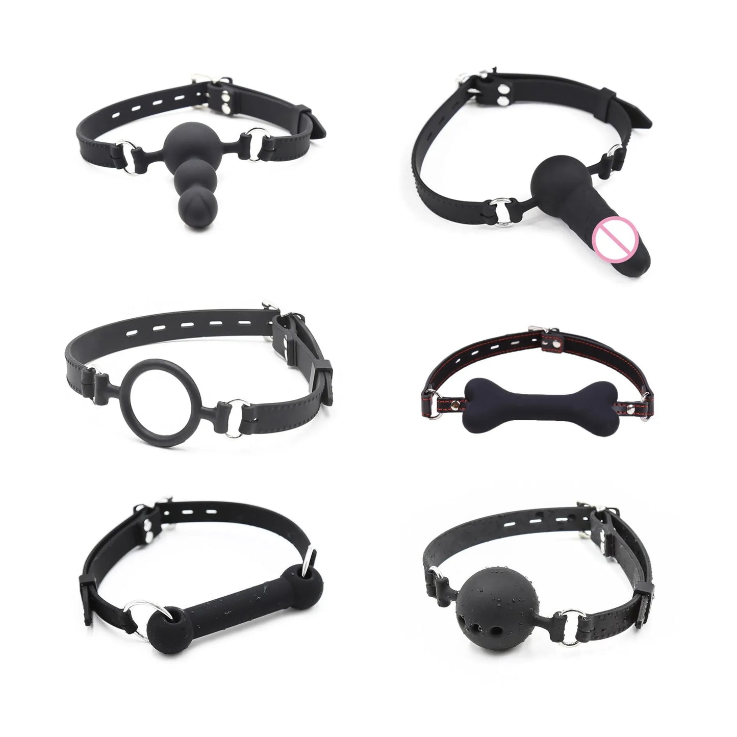 Soft silicone mouth plug with holes, full silicone mouth ball, couple flirting toy, fun mouth hook