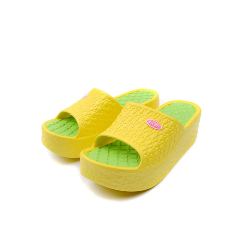 Summer Woman Slippers Thick Bottom Platform Open Toe Females Shoes Solid Non Slip Ladies Sandals Wear-resistant Slides 2022 New