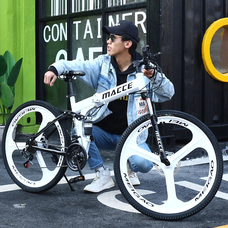 Eco-friendly 26 Inch Size Wheel Folding Bike Cycling Steel Frame Folding Mountain Bicycle