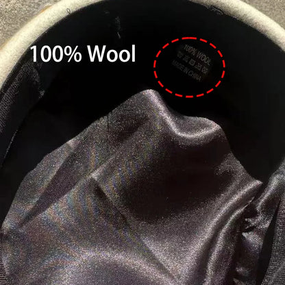 Paris Hats for Women100% WOOL Hard Beret Women Felt Camel Autumn Winter Hat Fedora Fascinator Stewardess Cap Bridal Pillbox Hats