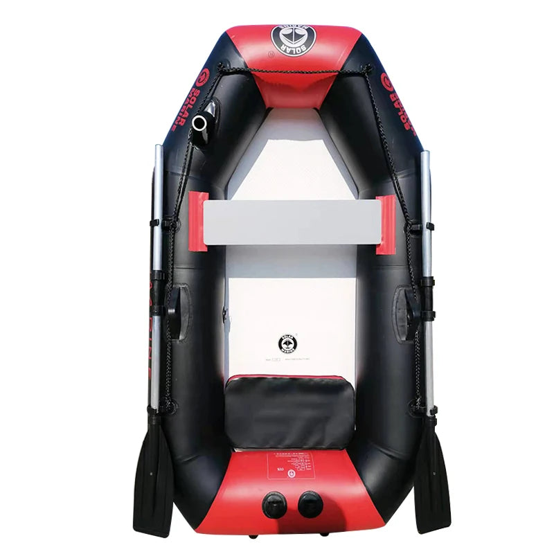 Solar Marine 2 Person PVC Fishing Boat 2M Inflatable Kayak Wear-resistant Canoe Waterplay Craft with Free Accessories