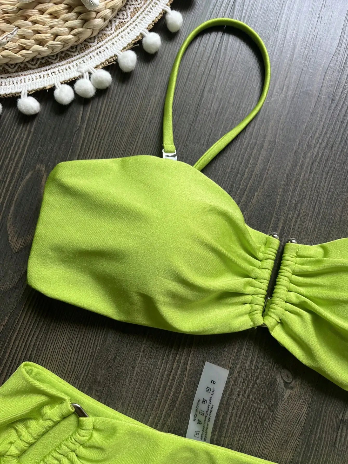 Bandeau Bikini Push Up Women Swimsuits 2024 Sexy Female Swimwear Brazilian Bikini Set Thong Biquini Swim Suits Solid Beachwear