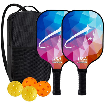Pickleball Paddle Carbon Fiber USAPA Approved Pickleball Set Sports 6 pieces with packaging Outdoor Beach Tennis Racket