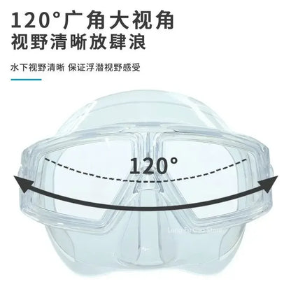 Freediving Mask Half Face Light Weight Low Volume Free Diving Goggles Silica Gel Diving Equipment