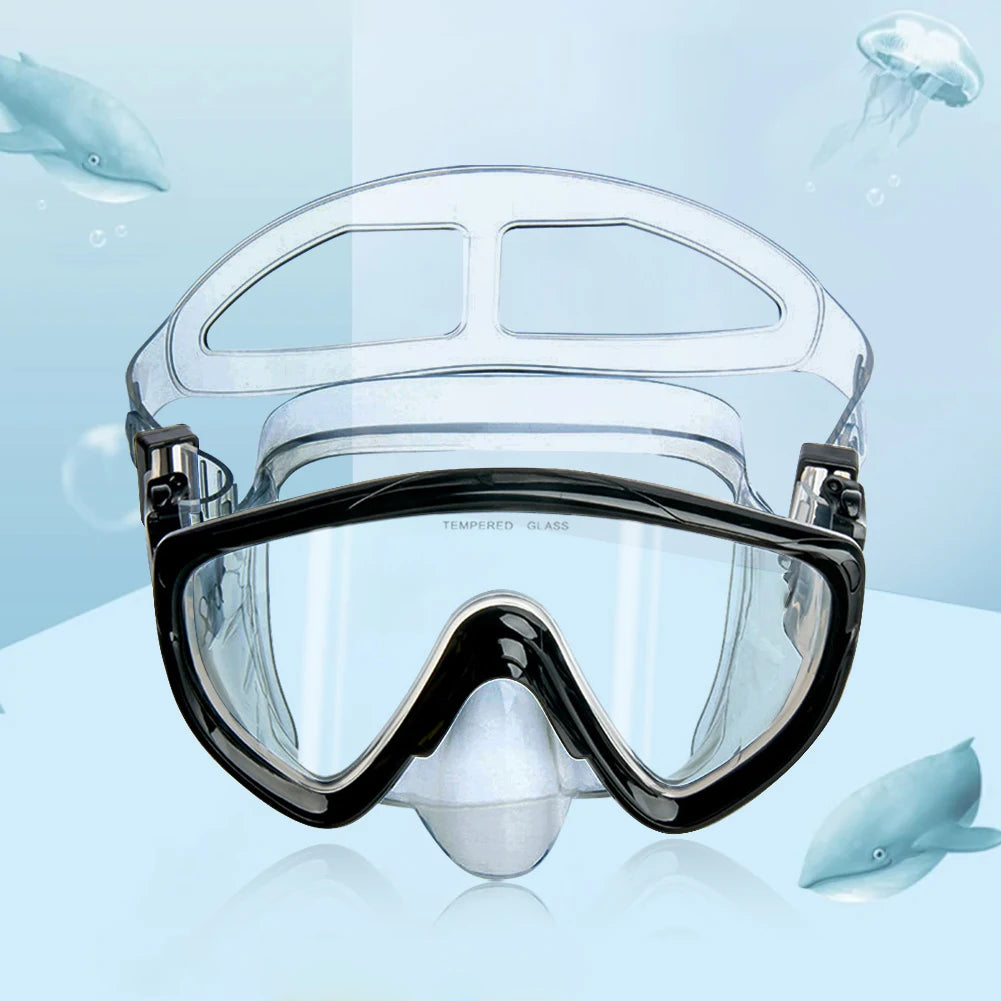 Scuba Diving Mask with Nose Cover Scuba Mask Silicone Skirt Diving Goggles Anti-Fog Swimming Goggles for Adults