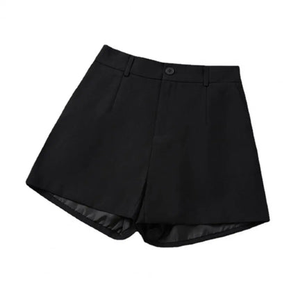 Women Suit Shorts Elegant High Waist White A Line Wide Leg Suit Short Commute Summer Suit Shorts Casual Slim Hot Short Pants