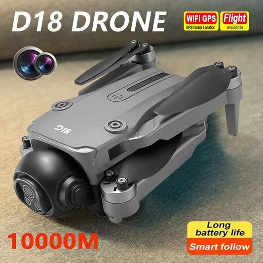 2025 D18 Drone 8K Aerial HD Dual Camera Photography Intelligent Obstacle Avoidance Brushless Motor 5G WIFI GPS Return VR Drone