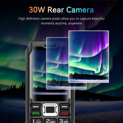 Rugged Outdoor Mobile Phone 4 Quad Sim Voice Changer Dual Torch Loudspeaker Large Button Powerbank Large Battery SOS Call Mobile