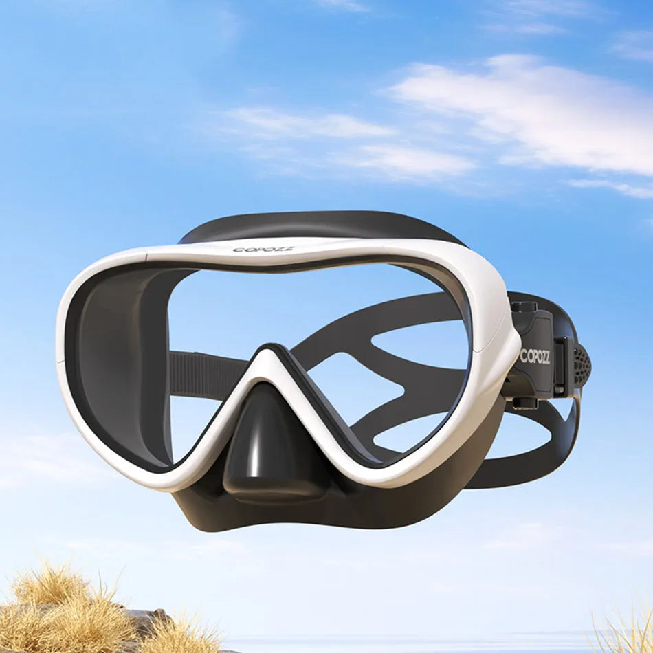 COPOZZ Professional  Diving Mask Full Vision Mask Underwater Snorkel Mask Set Swimming Snorkel HD Anti Fog Diving Equipment