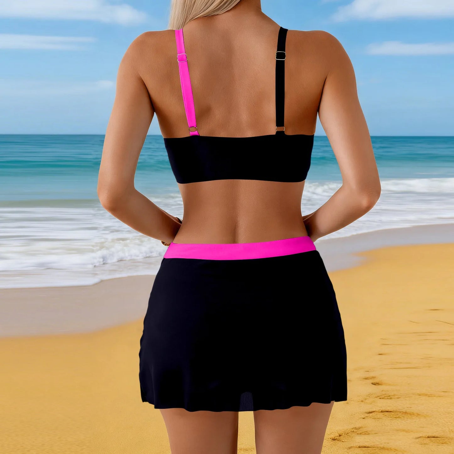 Women Swimsuit Shorts Flowy Two Piece Swimsuits Bathing Swimwear Outdoor Beach Party Bikini Shorts Set Women'S Lingerie Set