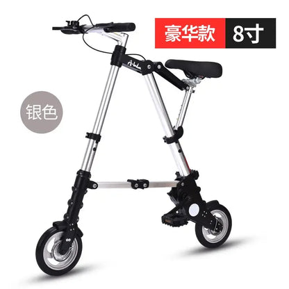 8-Inch Folding Bicycle Multi-Function Mountain Bike Ultralight Portable Bicycle Foldable Mini Non-Slip Road Bike for Kids Adult