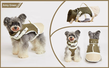 Dog Life Jacket Enhances Buoyancy Adjustable for Safe Fit to Pet Body Swimming Rowing Surfing Pet Flotation Vest