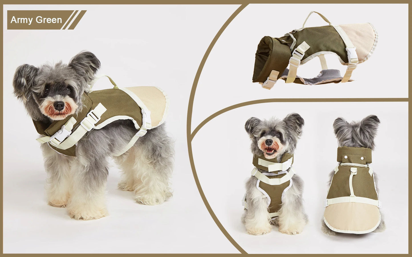 Dog Life Jacket Enhances Buoyancy Adjustable for Safe Fit to Pet Body Swimming Rowing Surfing Pet Flotation Vest