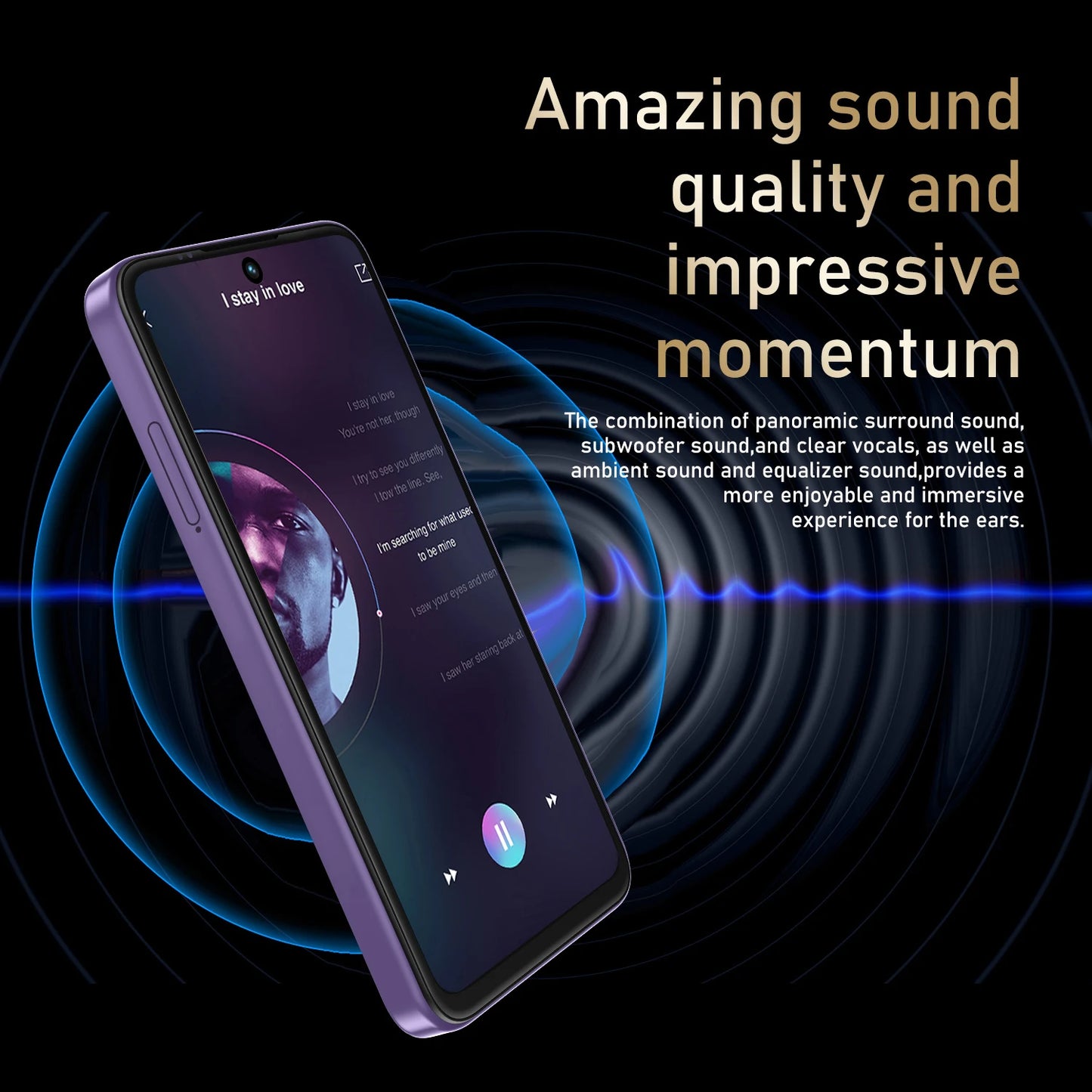 Global Version Smartphone 4GB+128GB 4G Smartphone, 5.3" Cellphone LCD 60Hz Display, 12MP Camera, 4100mAh Battery HD Camera, WiFi