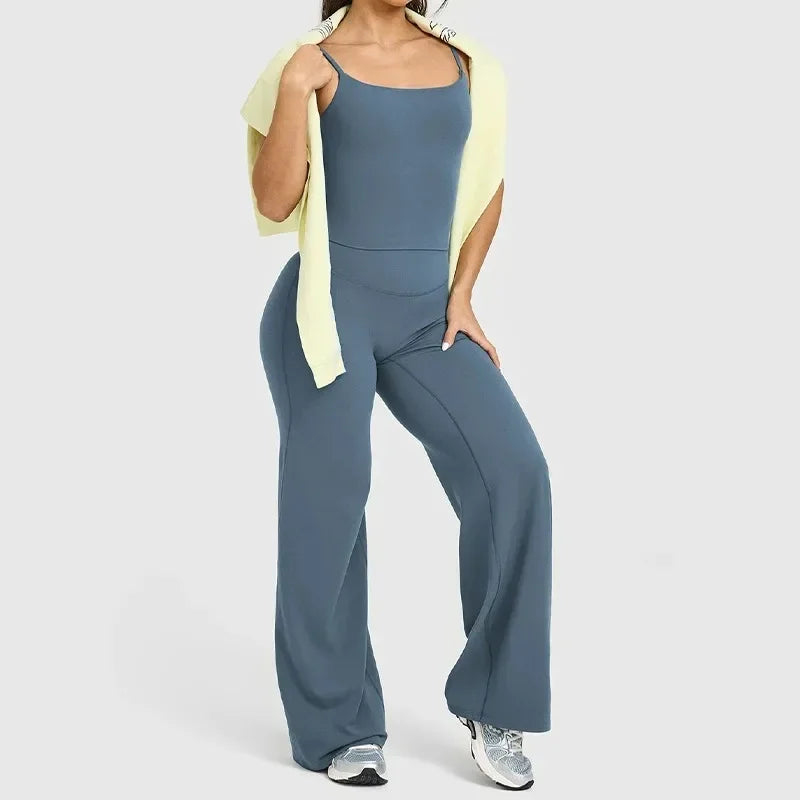 Straight Sports Leggings For Women's Fitness Sportswear Hips Without Embarrassment Yoga Pants Breathable Wide-leg Pants
