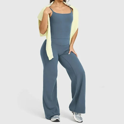 Straight Sports Leggings For Women's Fitness Sportswear Hips Without Embarrassment Yoga Pants Breathable Wide-leg Pants