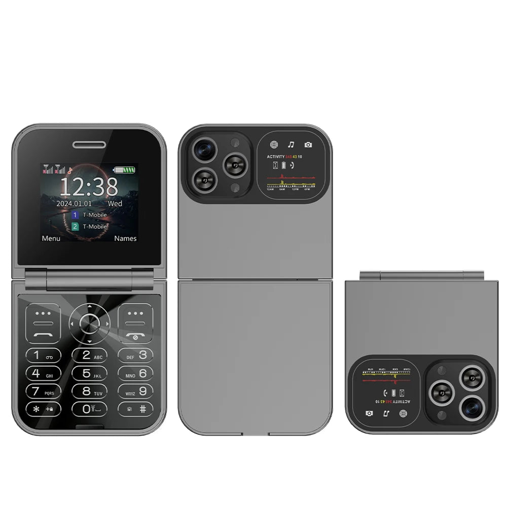 SERVO F15 Mini Small Flip Mobile Phone 2 SIM Standby Speed Dial Magic Voice Flashlight Call Recording 2G GSM Cute Fold Cellphone