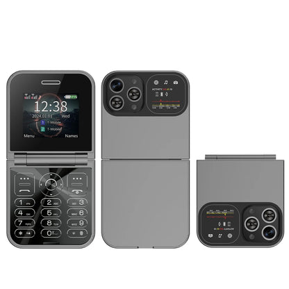 SERVO F15 Mini Small Flip Mobile Phone 2 SIM Standby Speed Dial Magic Voice Flashlight Call Recording 2G GSM Cute Fold Cellphone