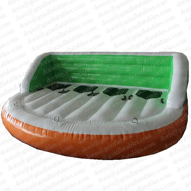 4 Person Inflatable Towable Tube Boat Water Sports/inflatable Floating Water Sofa Games For Water Sports