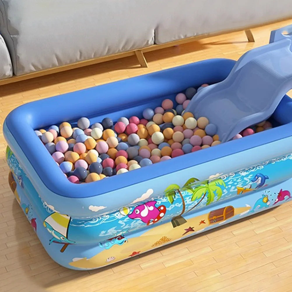 Inflatable Swimming Pool Large Family Pools 120cm Rectangle Framed Children Swimming Pool Summer Outdoor Pool Baby Bathtub Toys