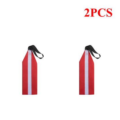 Kayak Safety Flag Oxford Cloth Outdoor Sign Flags Highly Visible Light with Reflective Strip Lanyard Canoe Boat Accessories
