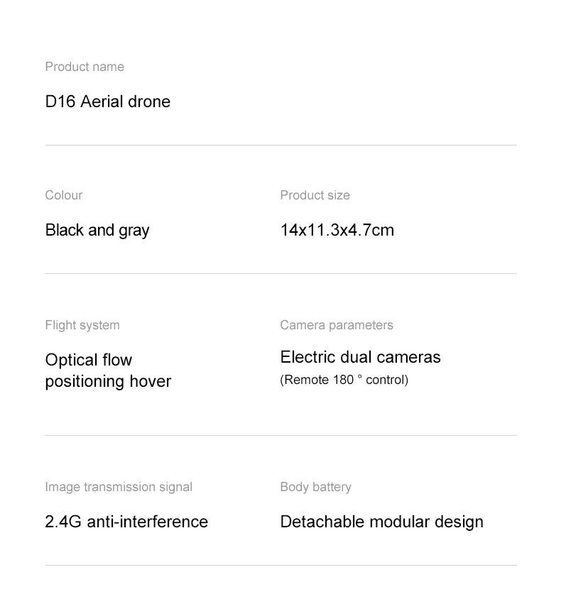 D16 RC Drone 8K Aerial HD Profesional Dual-camera FPV Helicopter Optical Flow GPS Positioning Avoidance Bushless Motor Drone UAV