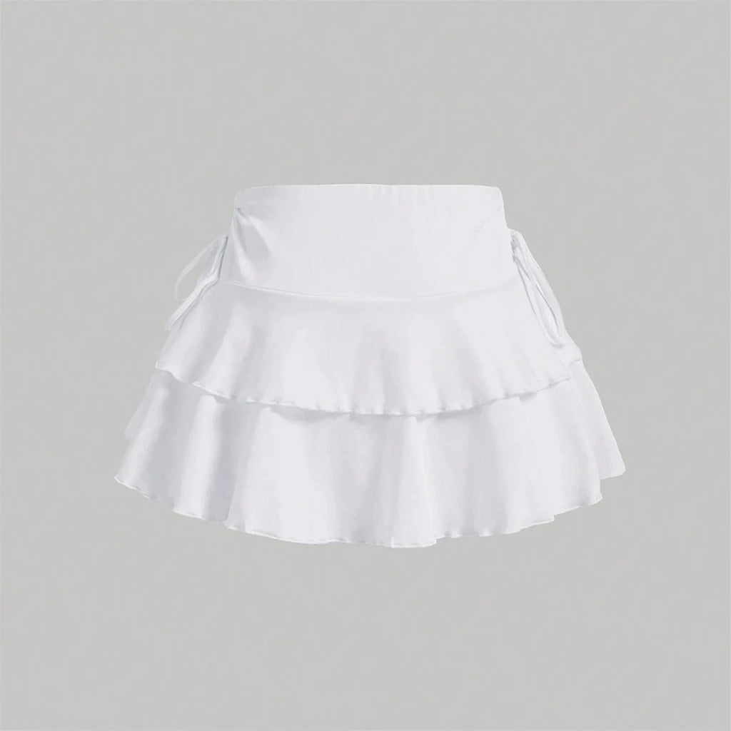 2025 New Solid Color Skirt Women Summer Fashion Outdoor Versatile High Waist Slim Fit Elastic Waist Short Skirt Goods In Stock