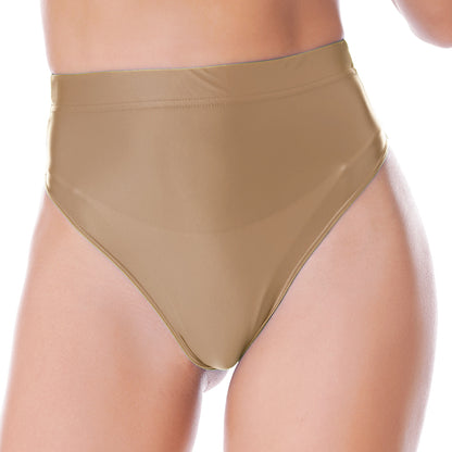 Women Glossy Shorts High Waist Fitness Short Leggings Oil Shiny Knee-Length Tights Swimming Trunks Female Workout Sports Bottoms