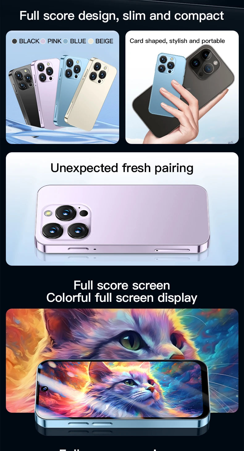 2025 NEW mini Android Smartphone 3.88" HD Display,4G LTE/3G WCDMA,4GB+128GB/2GB+16GB,2000mAh Battery Small Mobile Phone Unlocked